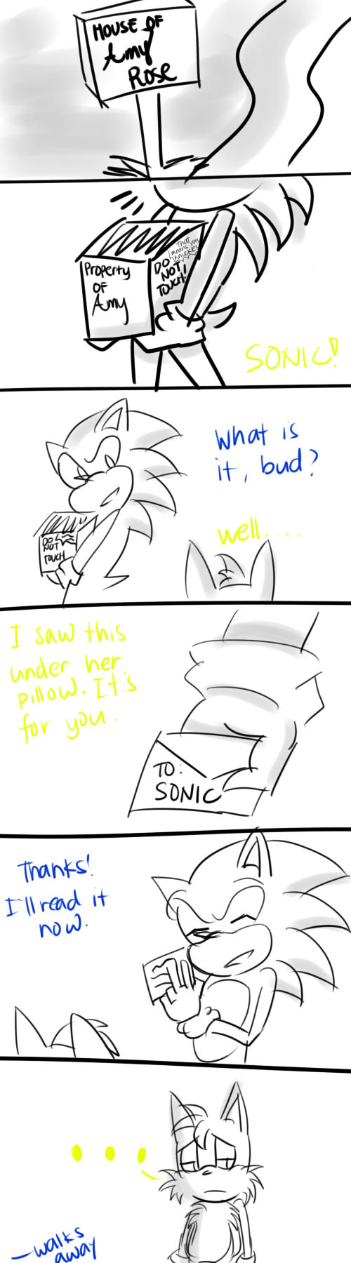 Short Sonamy Comic - A Letter from Amy Rose Part 1