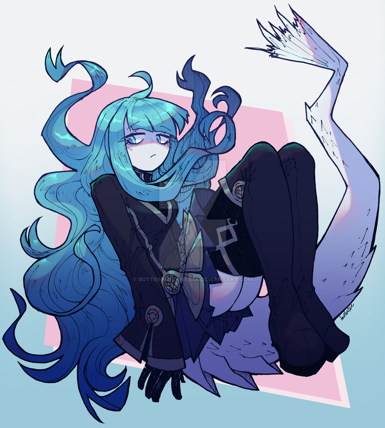 Eel girl deadpan by ButterflyVanessa on DeviantArt