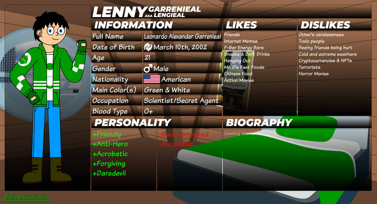Character Profile: Lenny 'Lengieal' Garrenieal v2