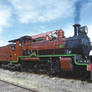 Heritage Steam loco tender first at Nunkala