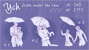 [CLOSE] YCH: Walk under the rain