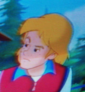 Cartoon blonde boy