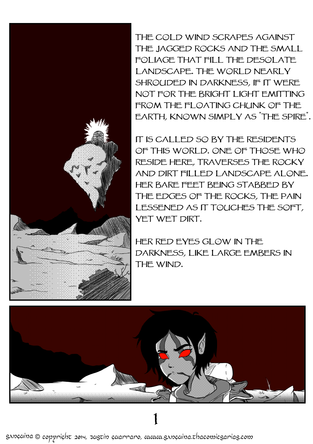 Sangine (Comic Prose version) page 1