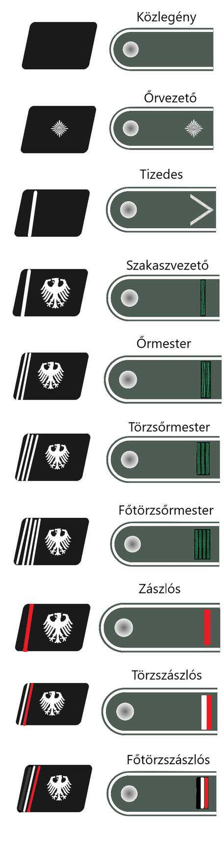 Ranks of The Reichkorps(NCOs) by admiralRobertDecart on DeviantArt