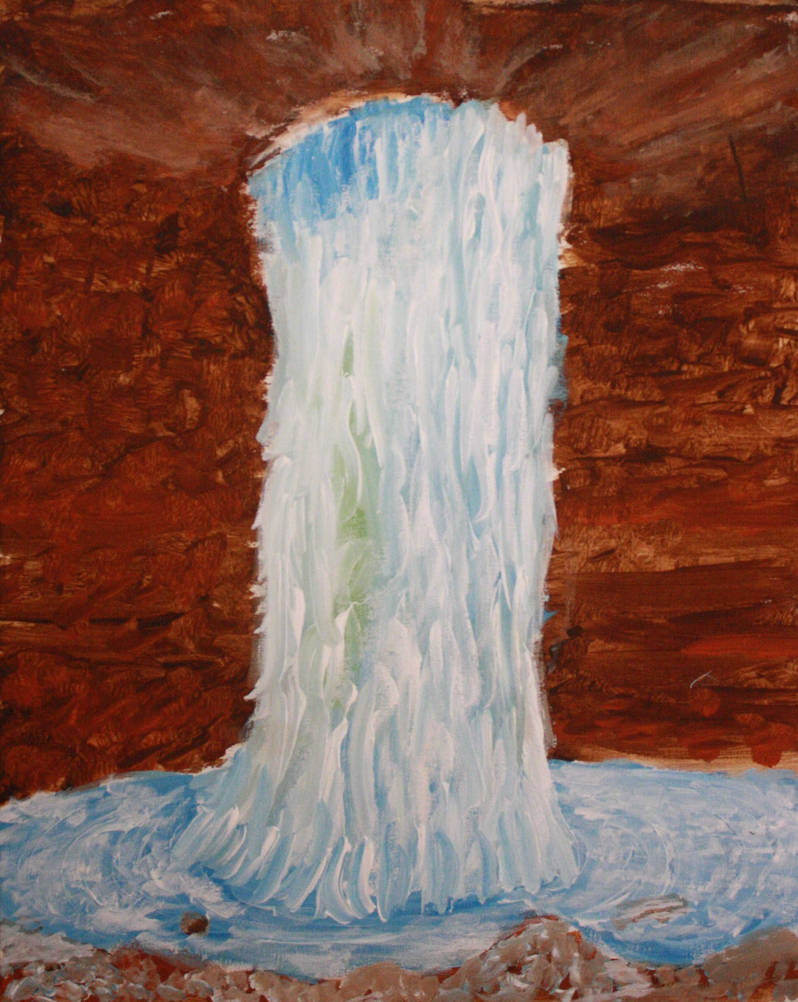 Замерзший водопад фэнтези