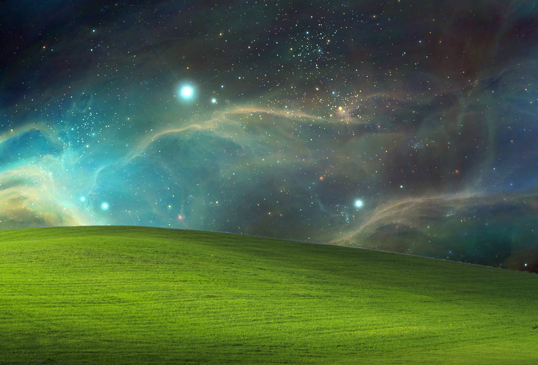 Windows XP but the sky is space by Hadri1234 on DeviantArt