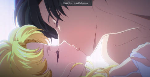 Sailor Moon Cosmos Serena and Darien Kiss 3