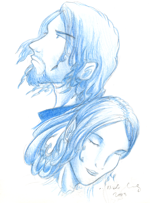 Aragorn and Arwen - Blue Shot