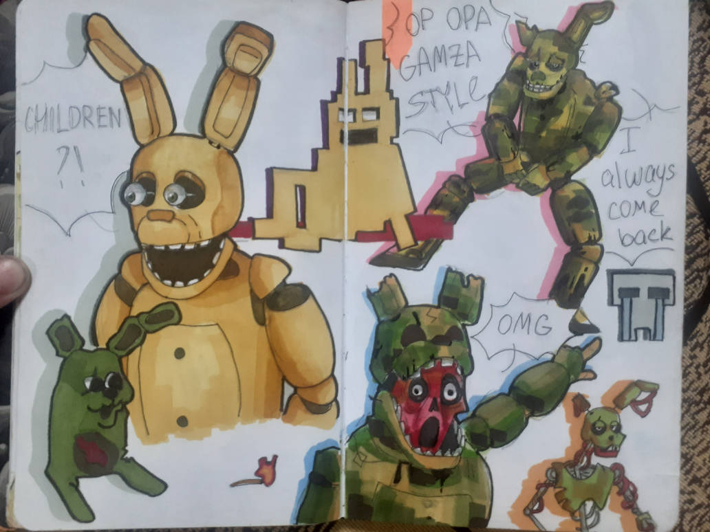 Spring Trap Incorrect Quotes Springtrap MEMES, skechbook BRUH moments by GillyHall on DeviantArt
