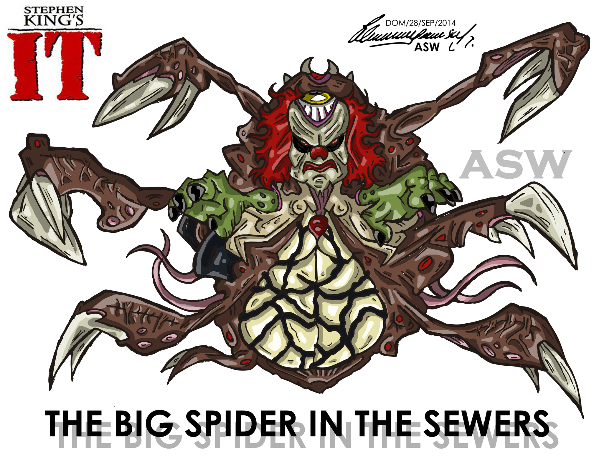 Pennywise Big Spider Final Form Stephen King`s IT by