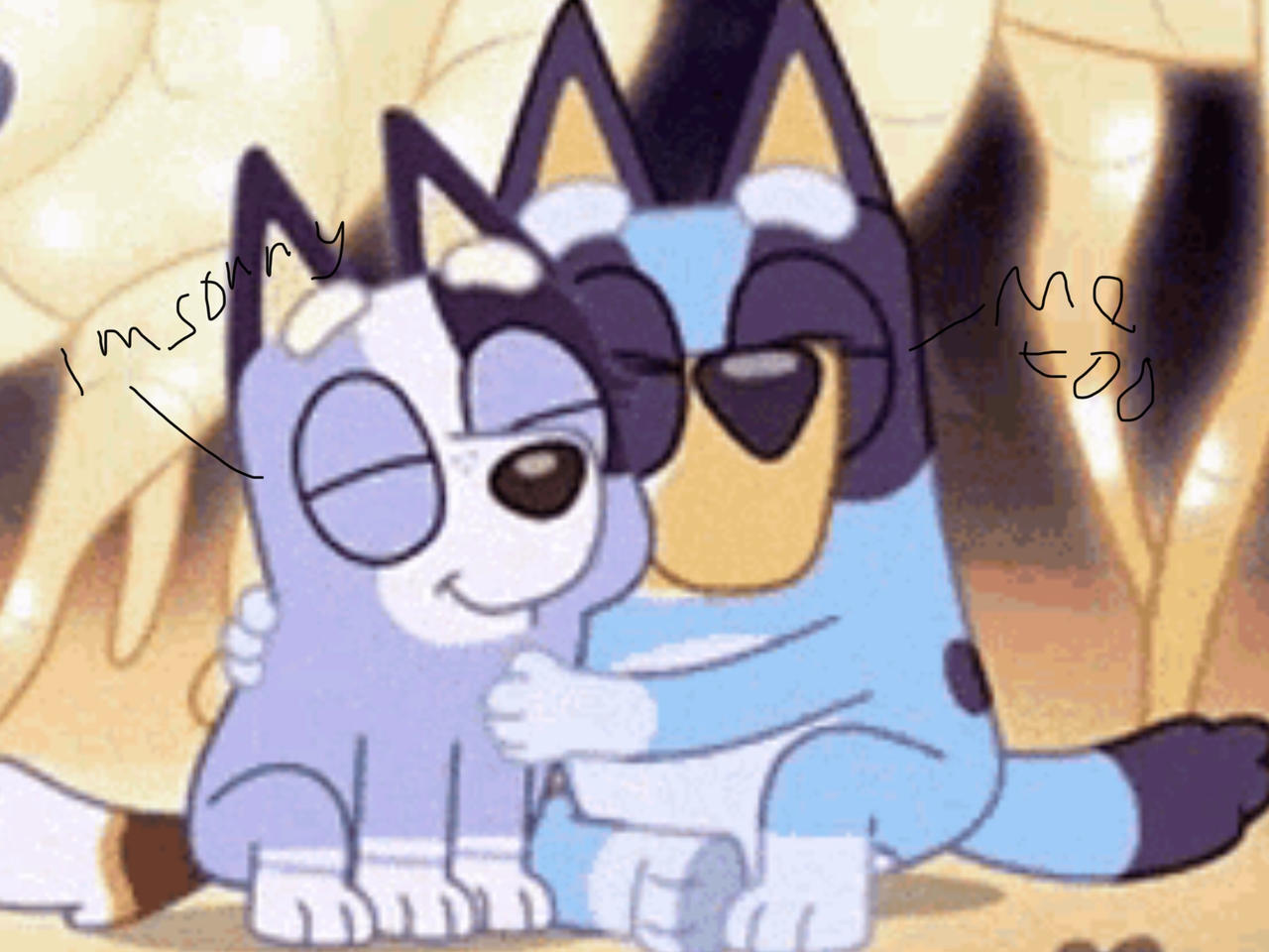 Socks Bluey Hug Each Other By Itsgottobesocks On DeviantArt socks-bluey-hug-each-other-by-itsgottobesocks-on-deviantart