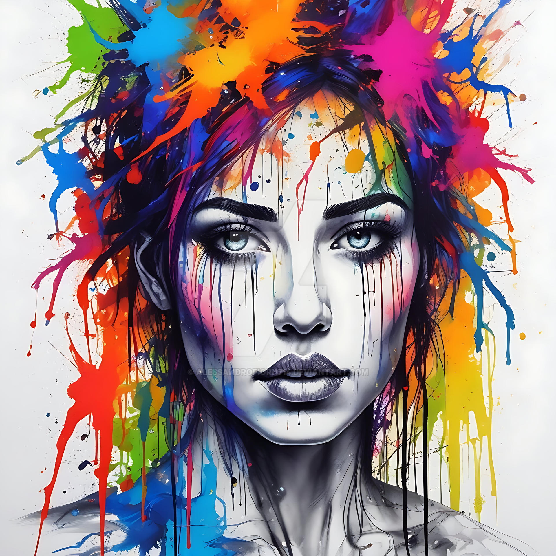 Splashed Portrait Splashing Portrait by AlessandroFiori1714 on DeviantArt