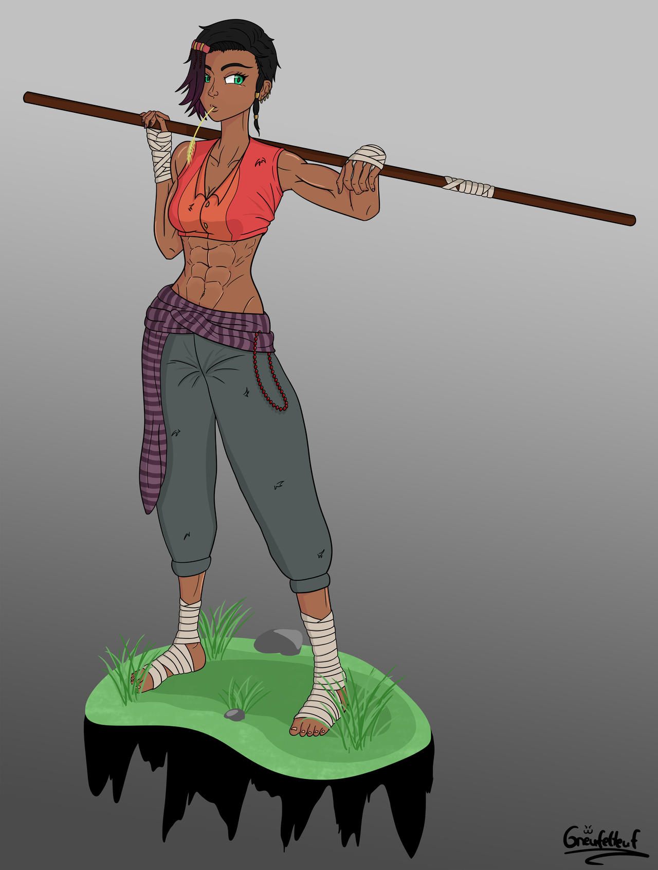 Staff fighter by Gneufelteuf on DeviantArt