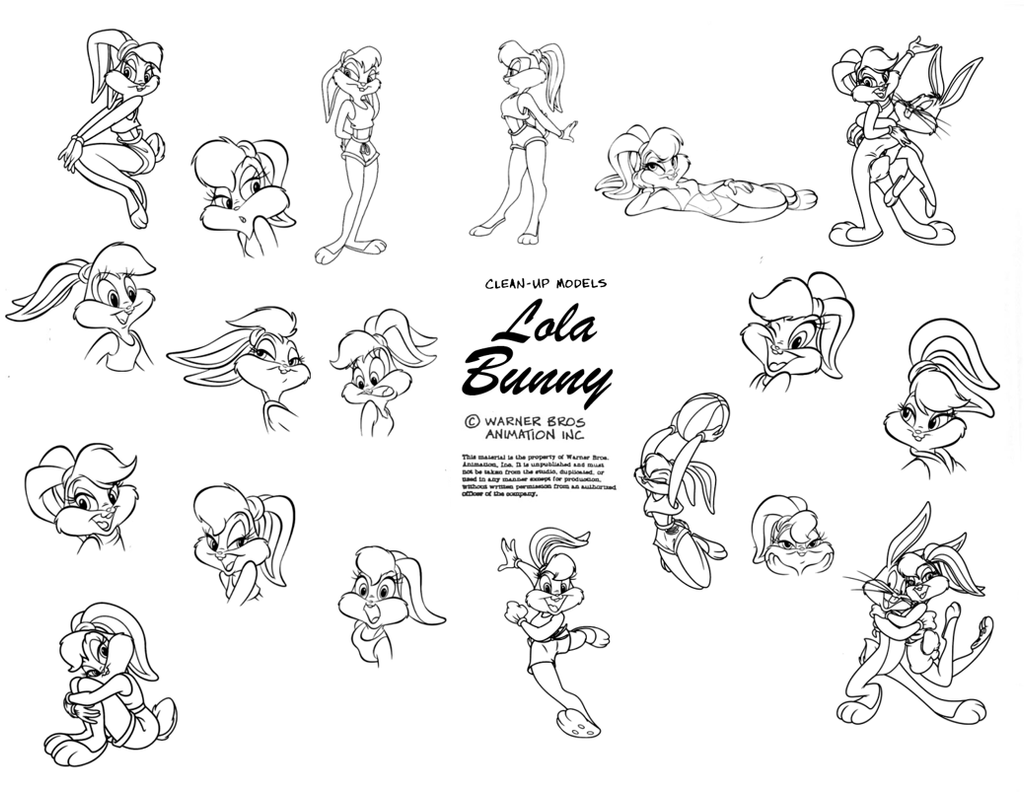 Lola Bunny Model Sheet Ver. 3 by guibor on DeviantArt