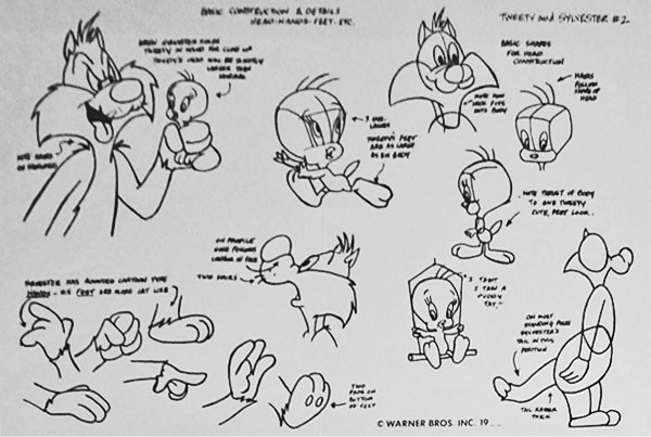 Sylvester And Tweety Model Sheet