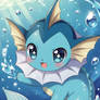Swimming under water with Vaporeon