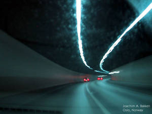 Driving through a tunnel