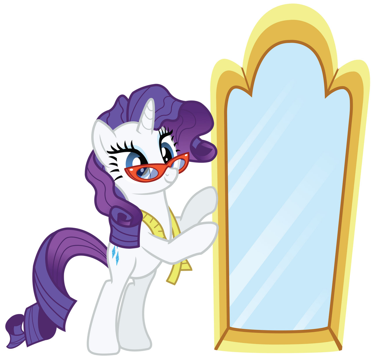 Rarity with a Mirror by birthofthepheonix on DeviantArt