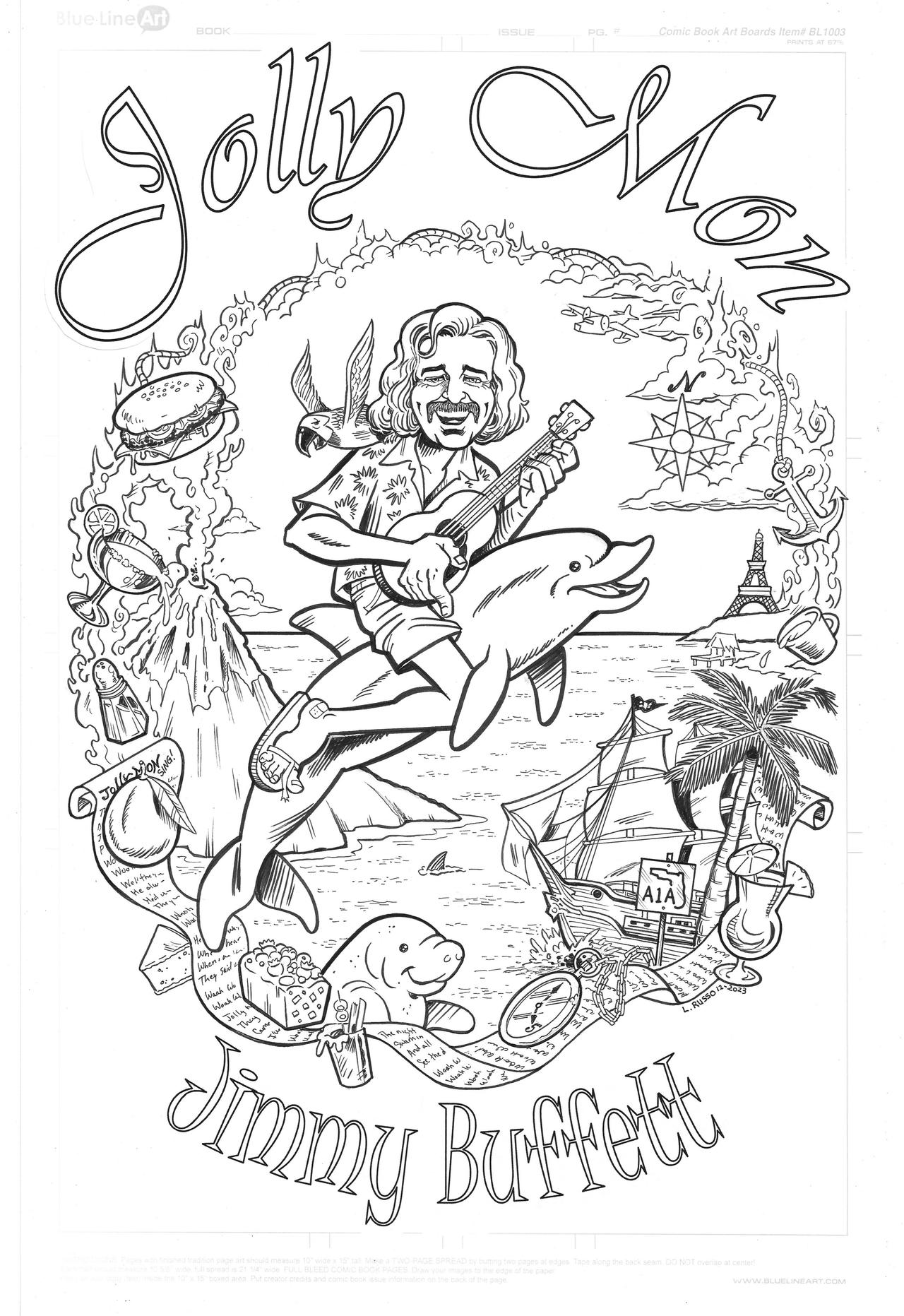 Jimmy Buffett Creative Relief Coloring Book: Powerful Motivation