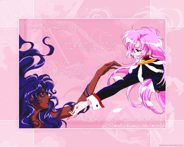 Utena And Anthy Wallpaper By Mizziness On Deviantart Utena And Anthy Wallpaper By Mizziness On Deviantart