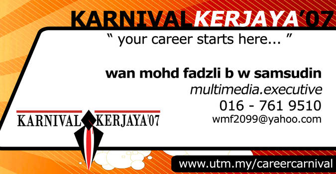 Business Card Karnival Kerjaya