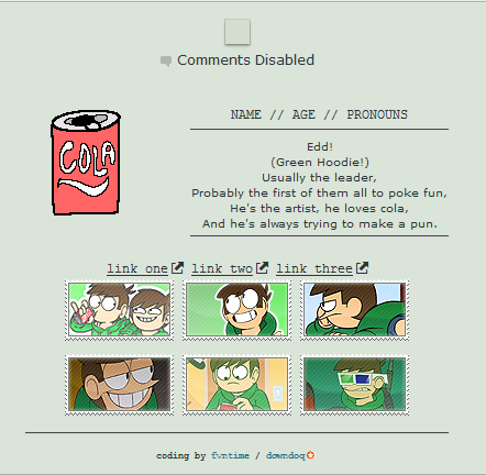 cool cola kid - f2u page code