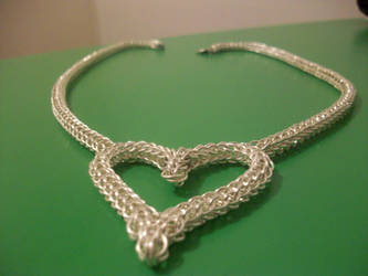 Chainmail Heart Necklace