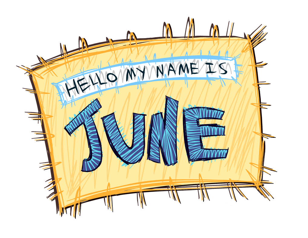 June Inames June Nametag Flat Color by HognoseRose on DeviantArt