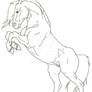 Lineart - Rearing Horse