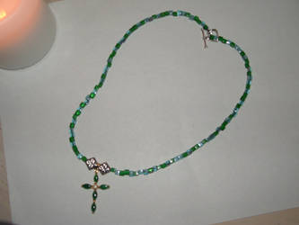 Green Cross Necklace