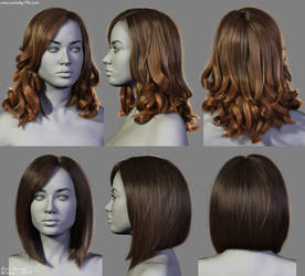 4 New Hairstyles (1) by Woodys3d