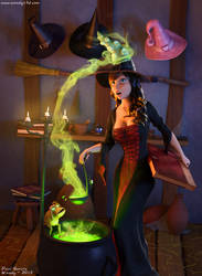 Samantha Witch by Woodys3d