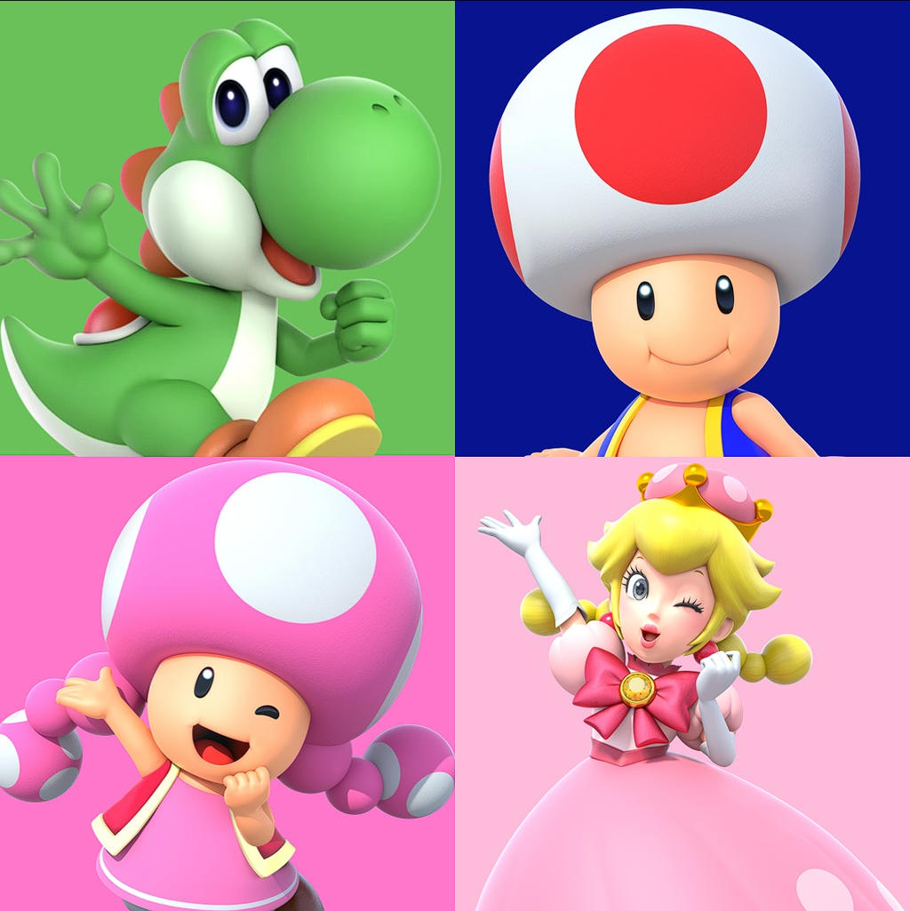 Top 4 cutest Mario characters by TLHandGFFanatic64203 on DeviantArt