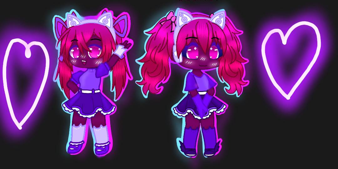 The bunny siblings in gacha neon by MarianRouge on DeviantArt