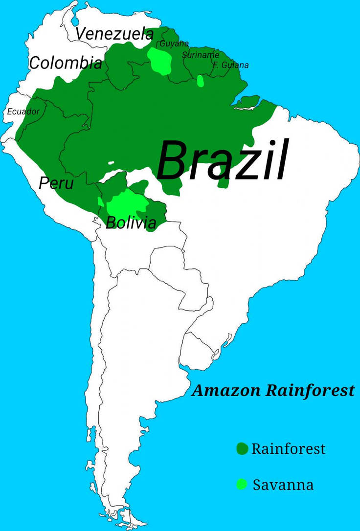 Amazon rainforest map by QRaVeCo on DeviantArt