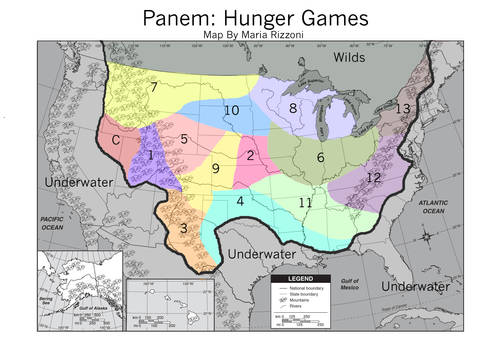 Hunger Games: Map of Panem