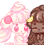 alcremie strawberry + chocolate!(gif !click click)
