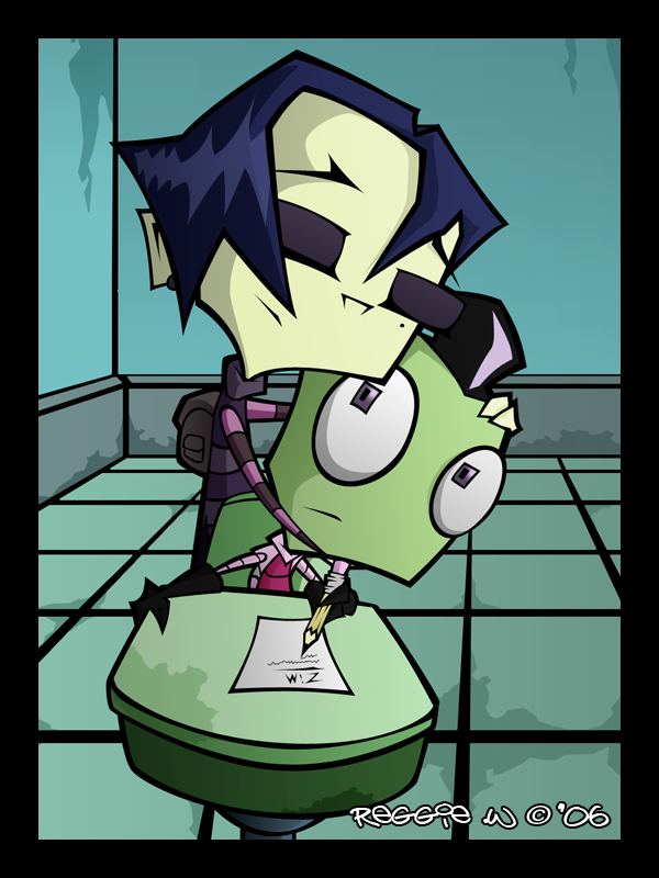 Tak and Zim in Class by reggiewolfpro on DeviantArt