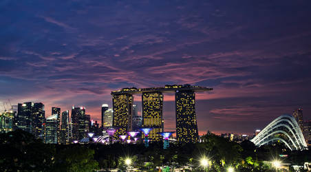 Singapore City Sunset