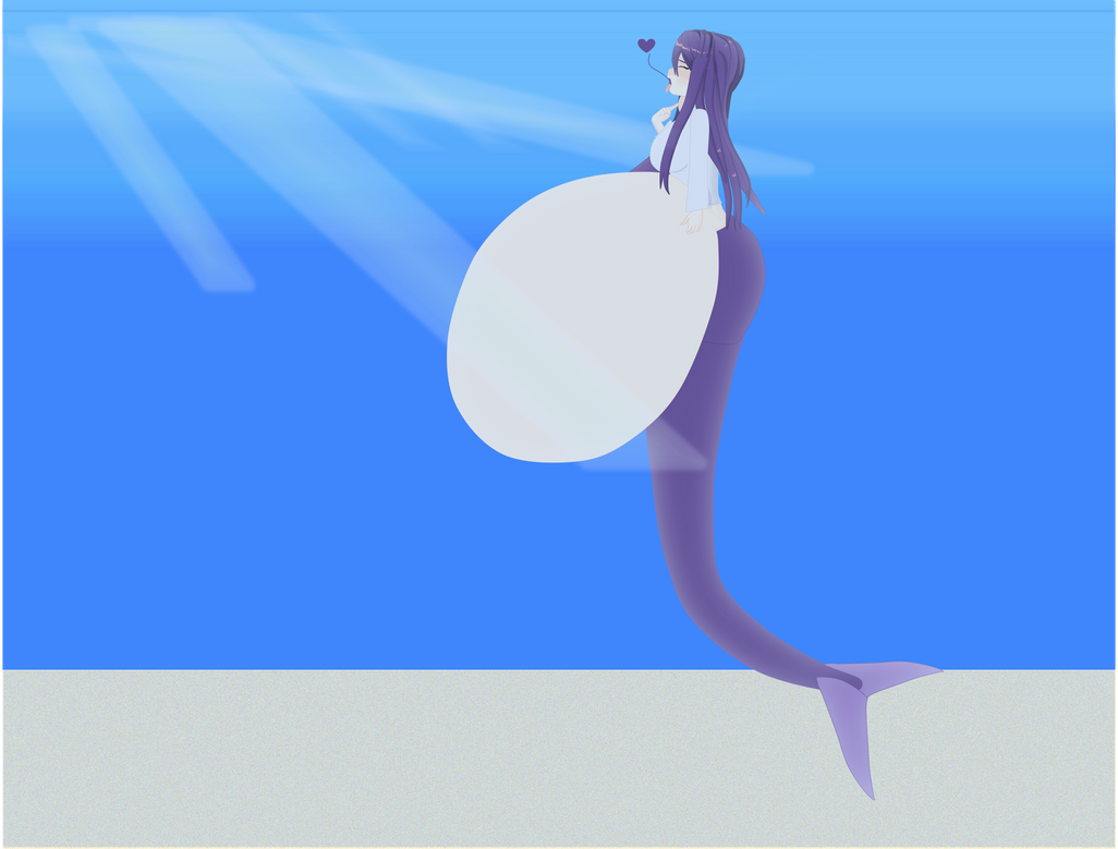 Digested Mermaid MerYuri digests a meal! by sharkboy17 on DeviantArt