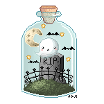 Tiny Ghost in a Bottle by gutterface