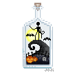 Nightmare Before Christmas Pixel Bottle by gutterface