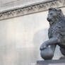 Stock Winged Lion Statue