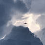 Cloud Cavern with Plane