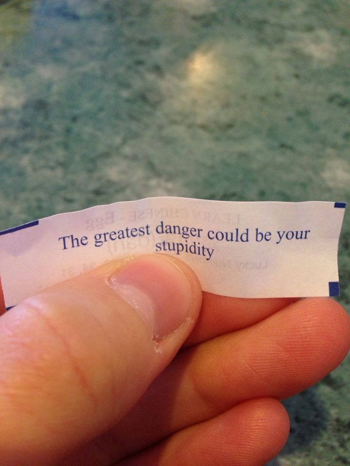 My fortune, or a thinly veiled insult?