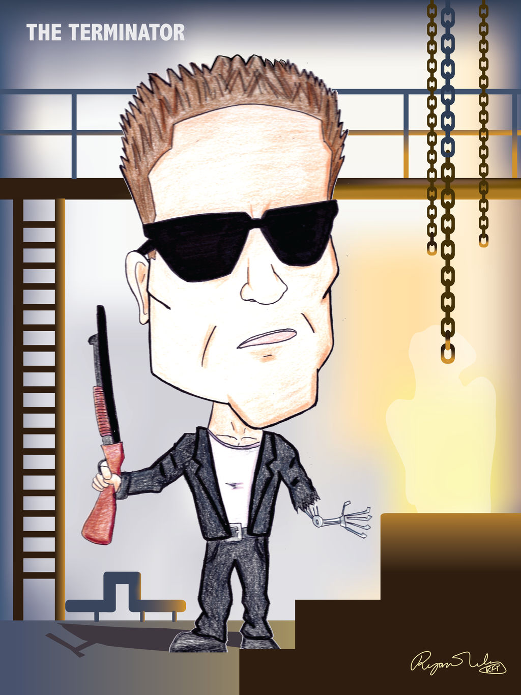 The Terminator Cartoon - RFT by RFTconcepts on DeviantArt