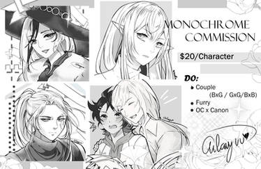 [OPEN] Monochrome commission