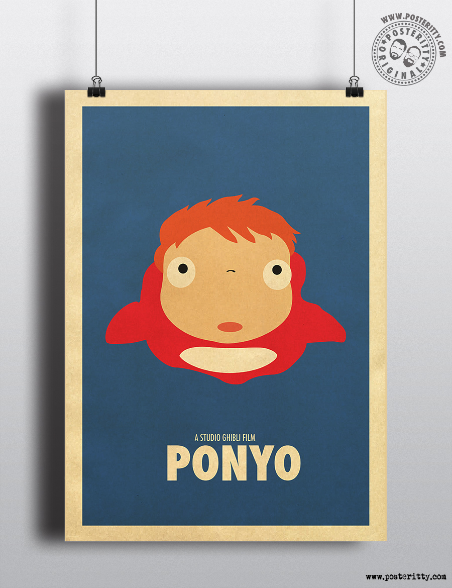 Studio Ghibli - Ponyo Minimalist Posteritty Poster by Posteritty on ...