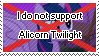 I do not support Alicorn Twilight by S-Laughtur