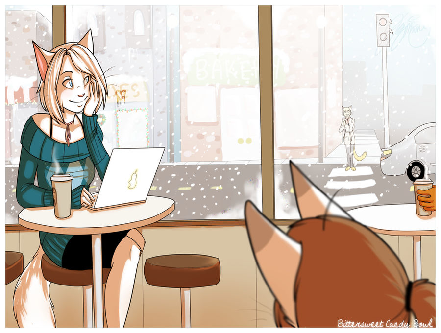 Cats Drinking Coffee